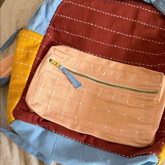 Anchal Project Handmade Quilted Backpack with Front Pocket main image 4